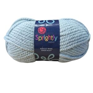 New Sprightly Yarn Super Bulky 6 Acrylic Wool Pale Mint Green Knit Crochet